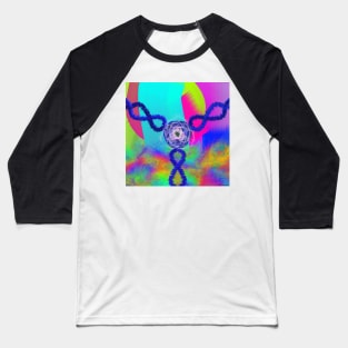 "Connectivity" Psychedelic Digital Art Baseball T-Shirt